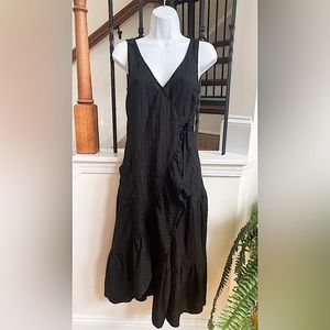 Max Mara Weekend Black Linen V-Neck Sleeveless Dress 2